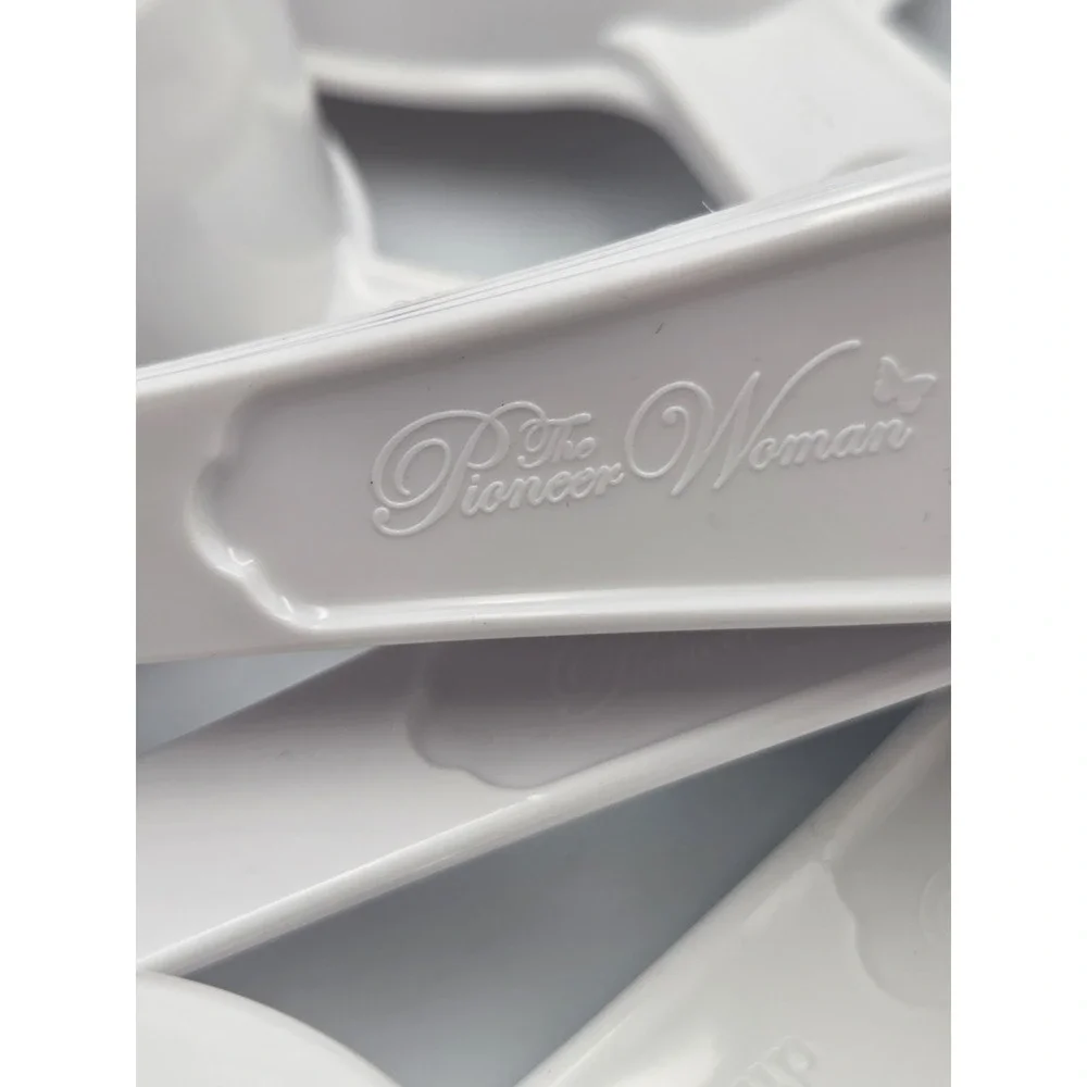 Pioneer Woman Nesting Measuring Cups Spoons Set Kitchen Gadgets White Floral